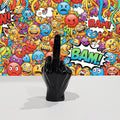 Bold Black Middle Finger Décor Piece