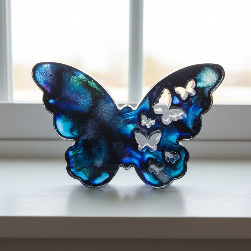 Colorful Butterfly Resin Figurine