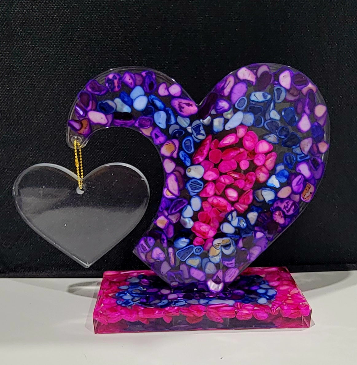 Heart w/Stand and Side Small Heart for Picture (SOLD OUT)