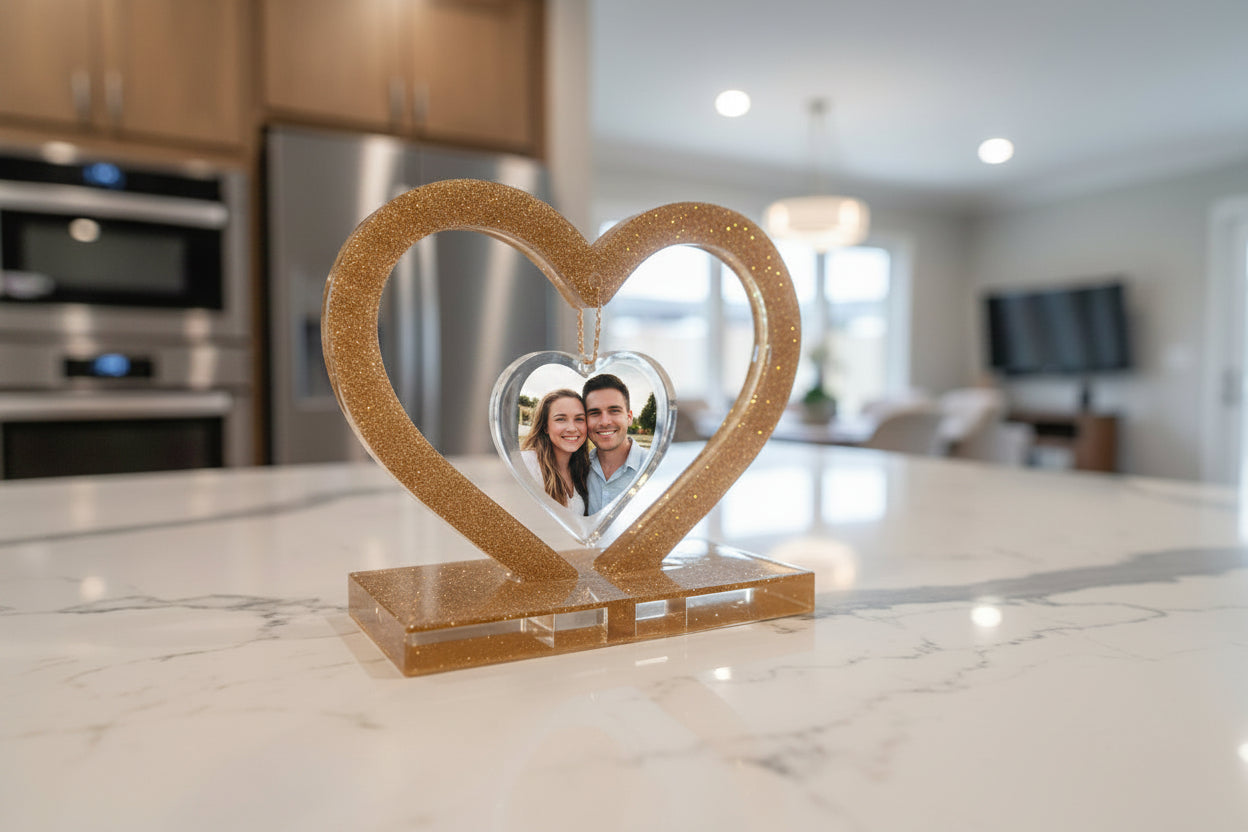 Standing Heart w/ center Heart for Picture