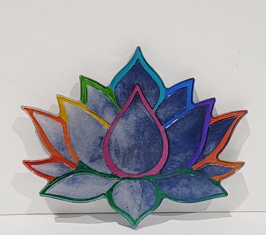 Rainbow Lotus Flower Wall Hanging