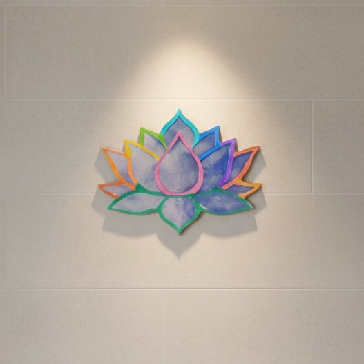 Rainbow Lotus Flower Wall Hanging