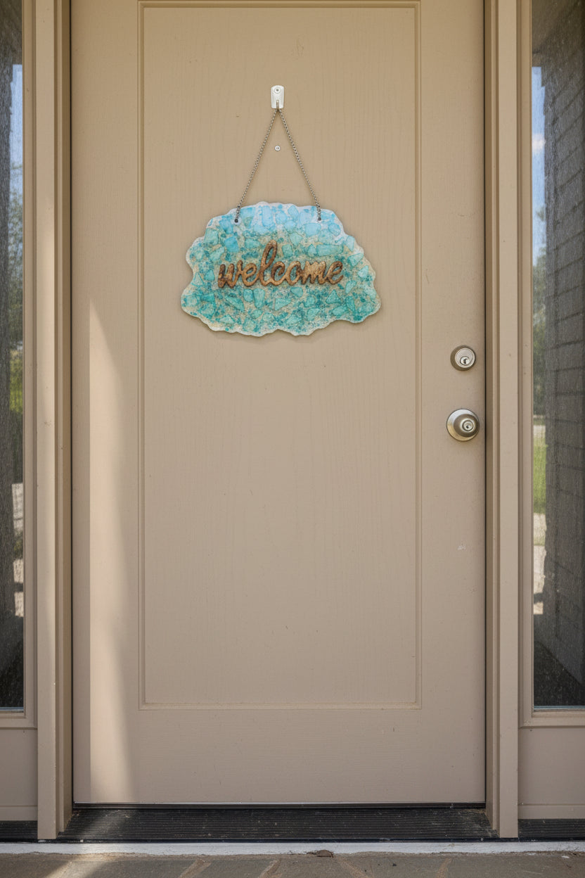 Sea Glass Welcome Sign