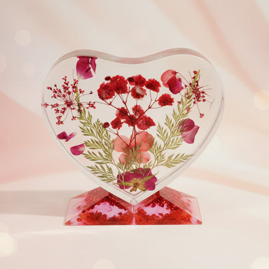 Red Heart Keepsake with Flowers (SOLD)