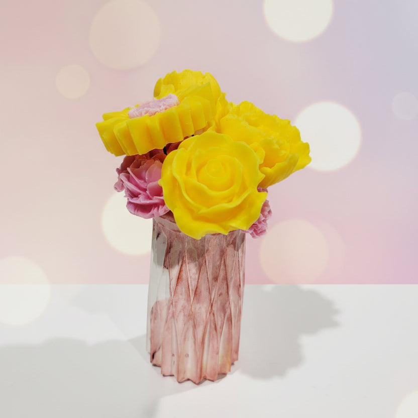 Pink & Golden Bloom Wax Melt Bouquet
