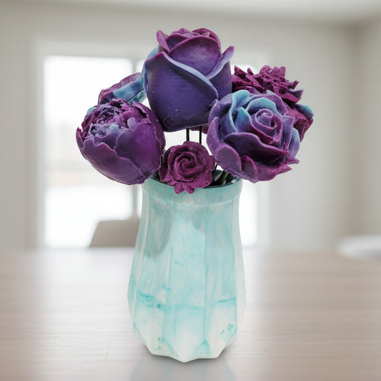 Two‑Tone Wax Melt Bouquet – Purple & Blue