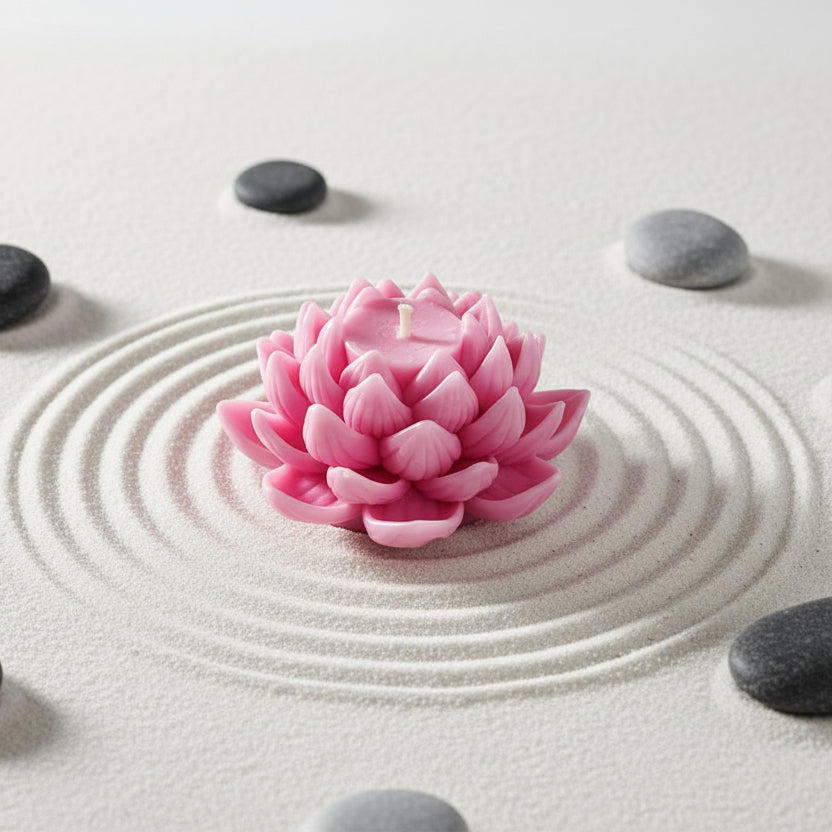 Pink Scented Lotus Candle