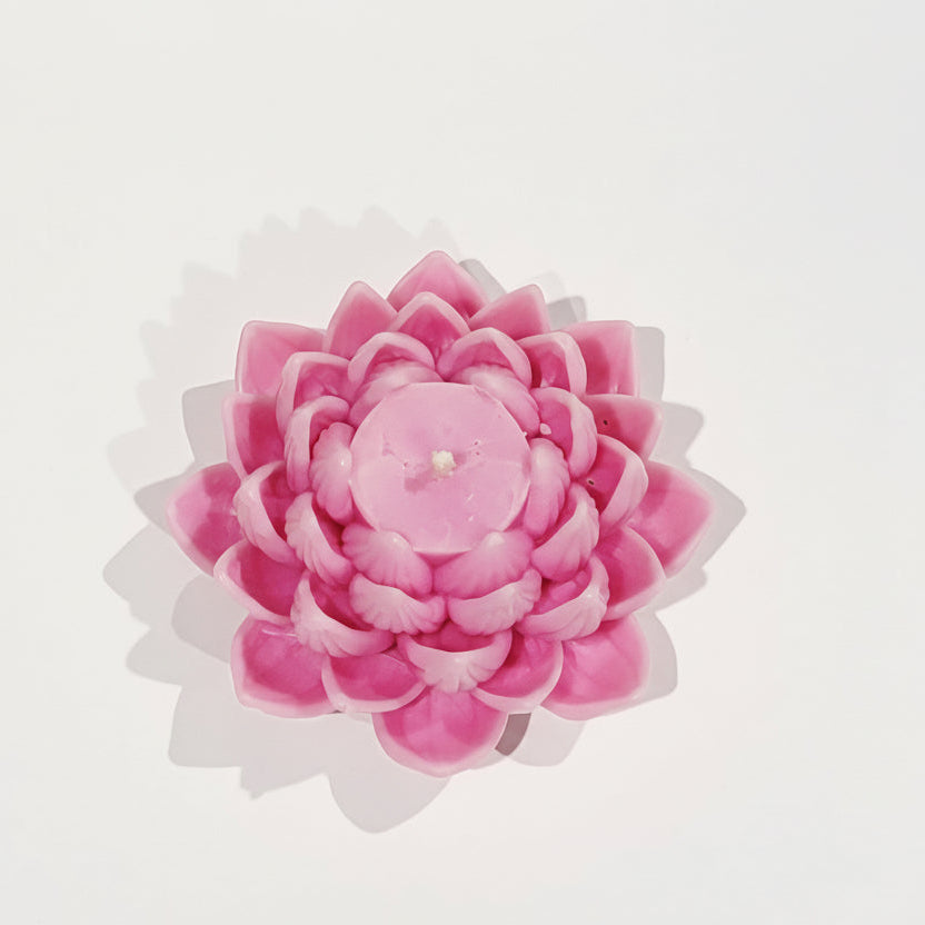 Pink Scented Lotus Candle