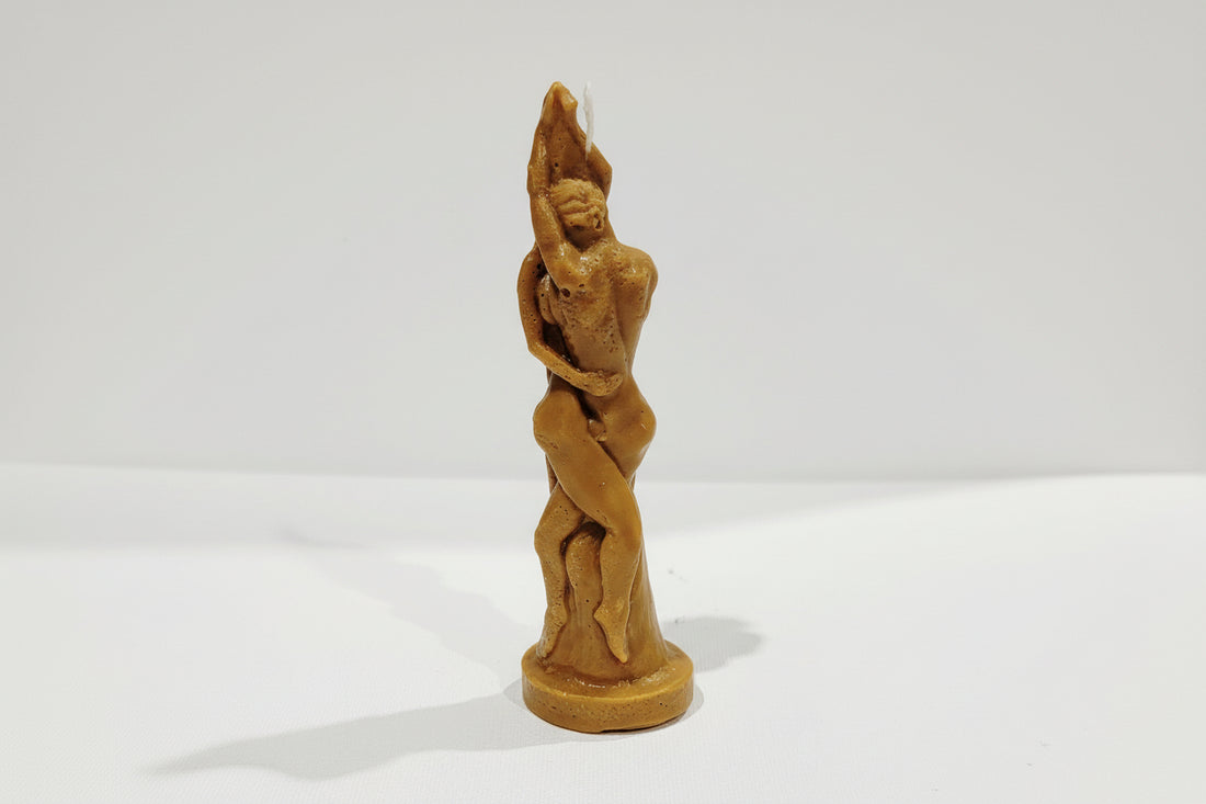 Intertwined Man and Woman Candle