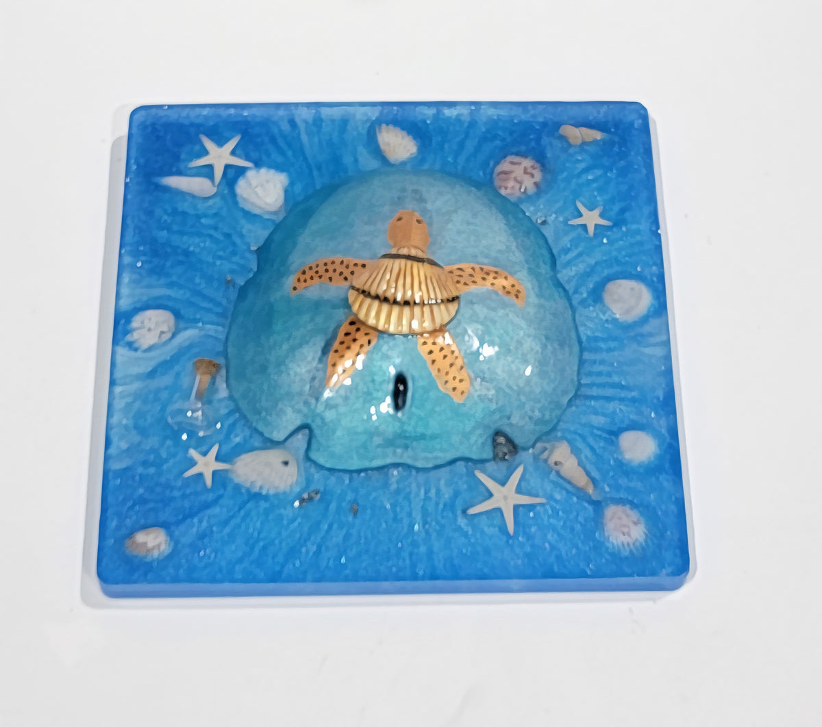 Coastal Turtle Wall Hanging – Handcrafted Resin Marine Decor