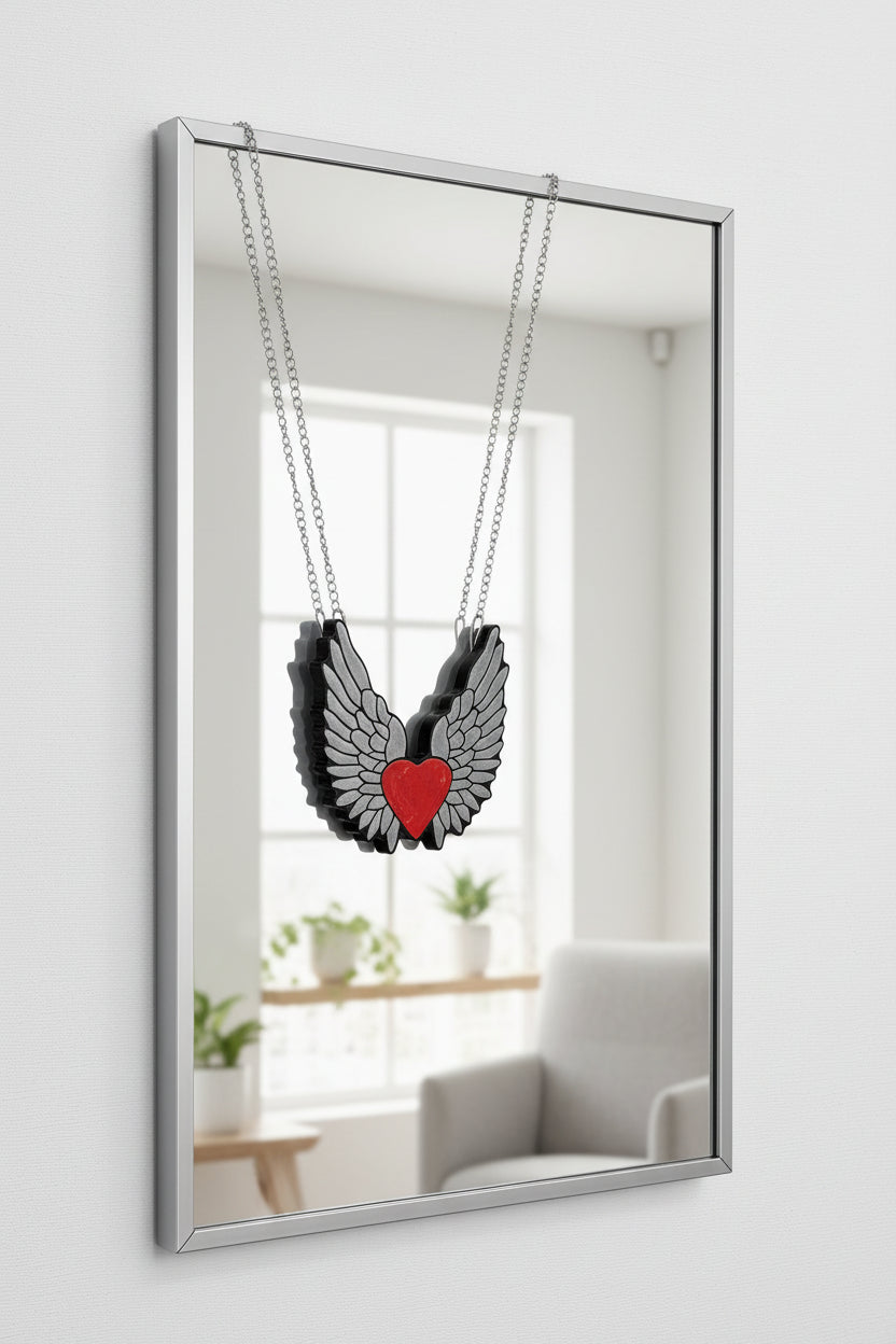 Heart with Wings Hanging Decor