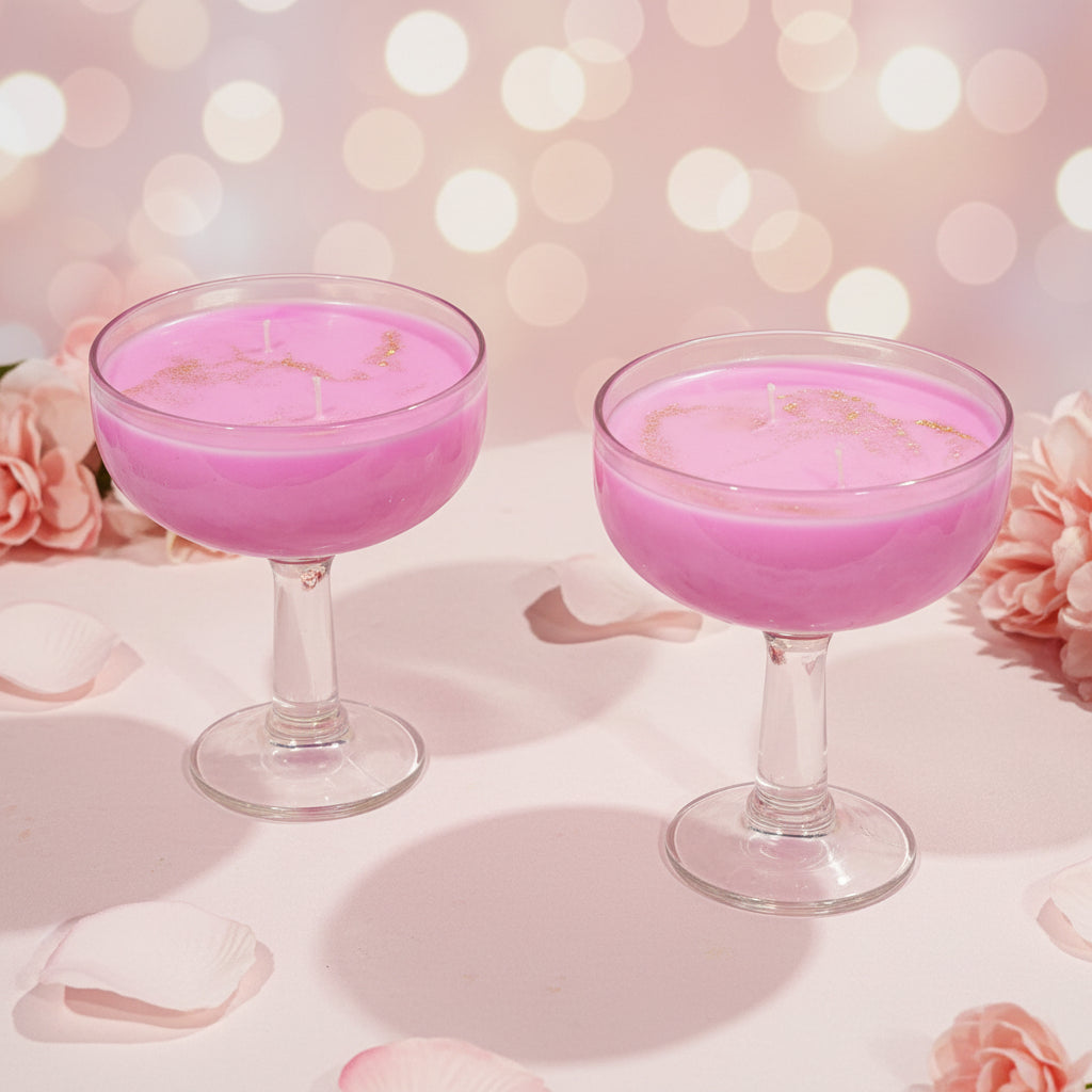 Pair of Scented Pink Goblets