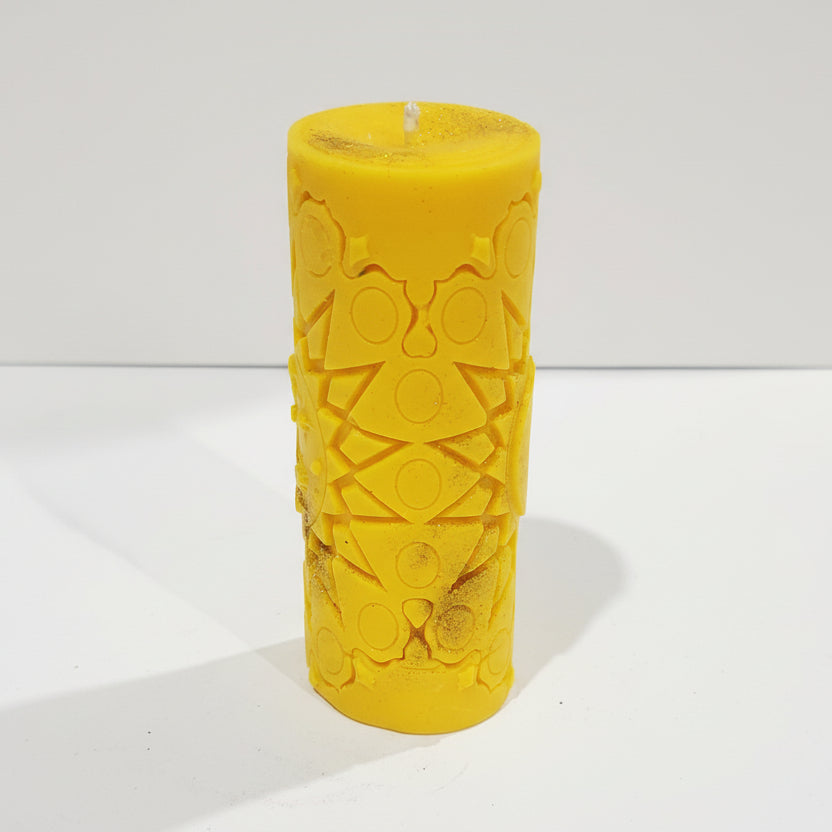 Scented Yellow Sun Pillar Candle