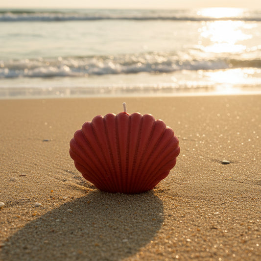 Small Red Shell Candle