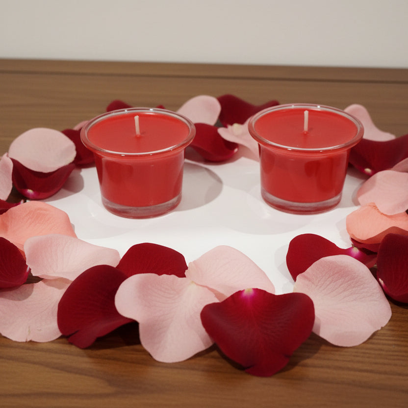 Set of Red Rose 2 oz Scented Candles