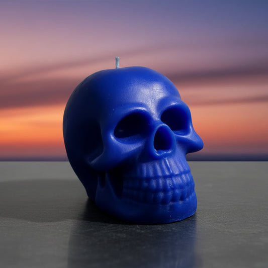 Blue Skull Scented Candle