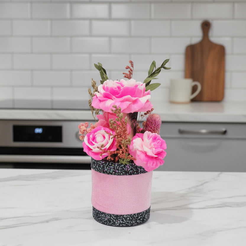Floral Wax Melt Bouquet – Pink & White