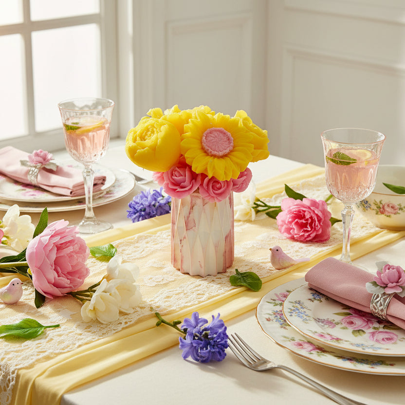 Pink & Golden Bloom Wax Melt Bouquet