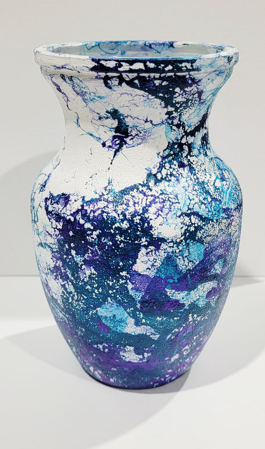 Painted Glass Vase