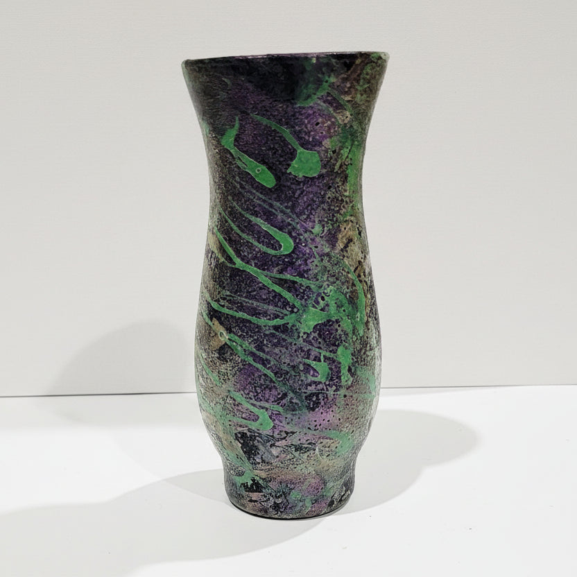 Small Modern Painted Glass Vase