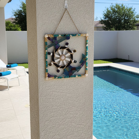 Handmade Sea Glass Anchor – Nautical Wall Decor