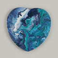 Abstract Heart Acrylic Painting – Dreamy Blue & Purple Art