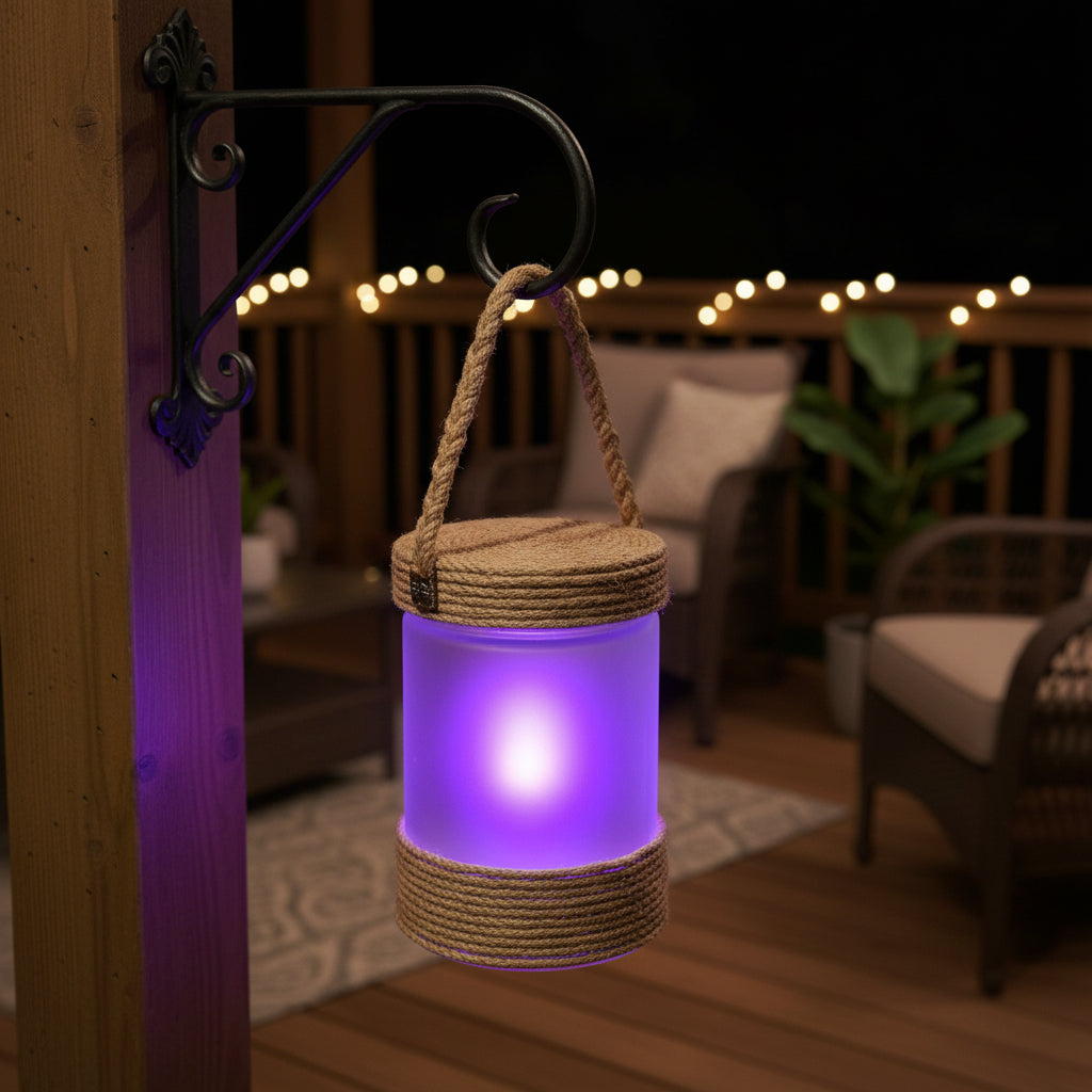 Handcrafted Jute Lantern – Natural Woven Accent Light