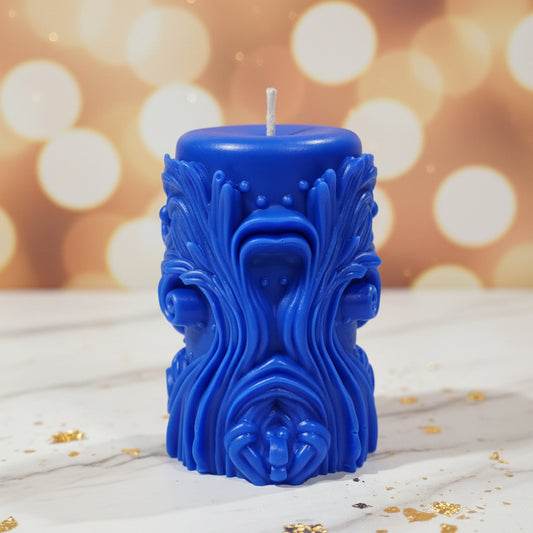 Blue Design Pillar Scented Candle (SOLD OUT)