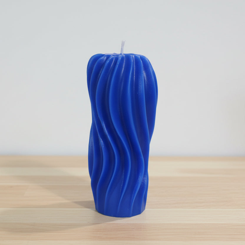 Blue Wave Pillar Scented Candle