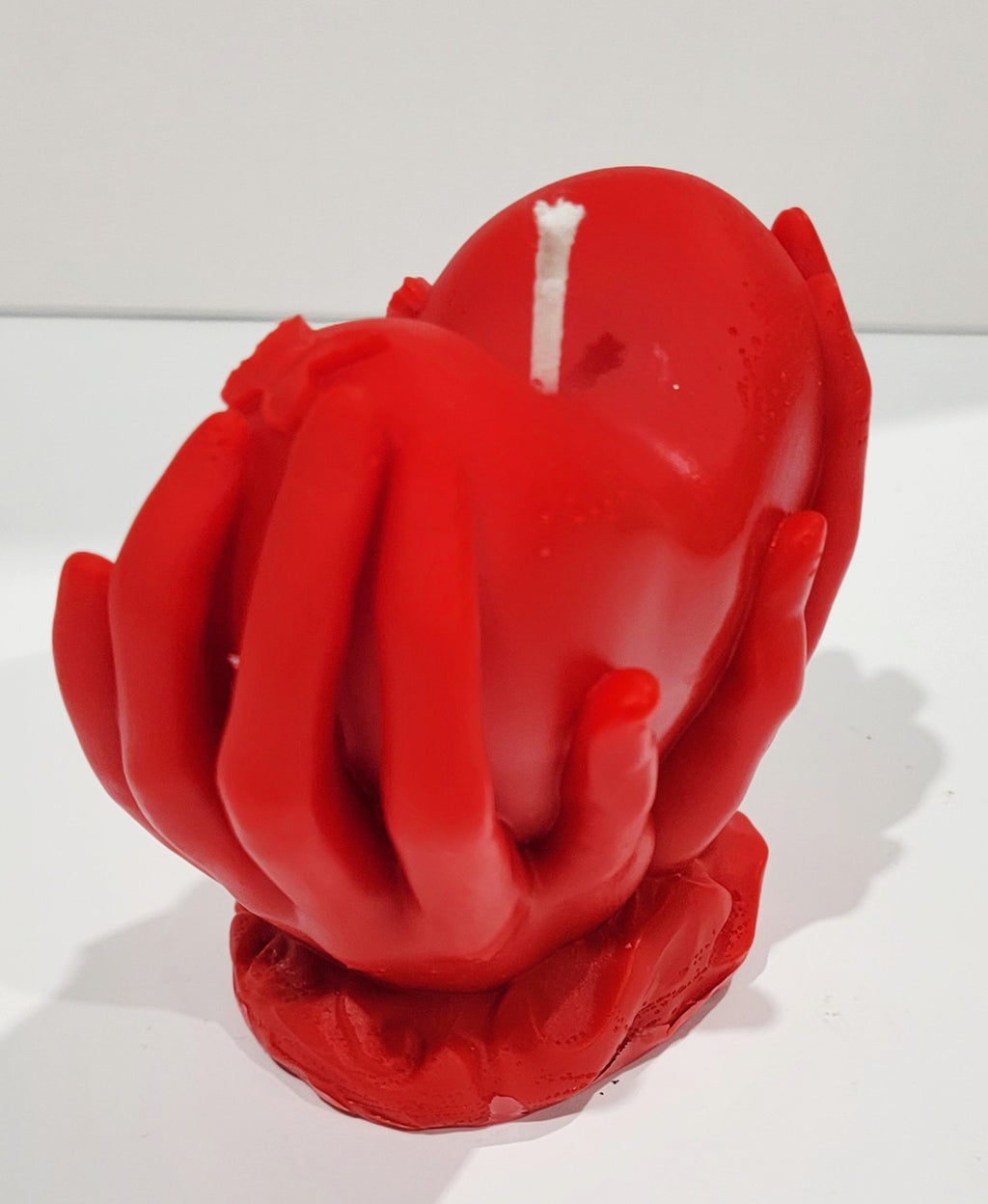 Hands Holding Heart Scented Candle
