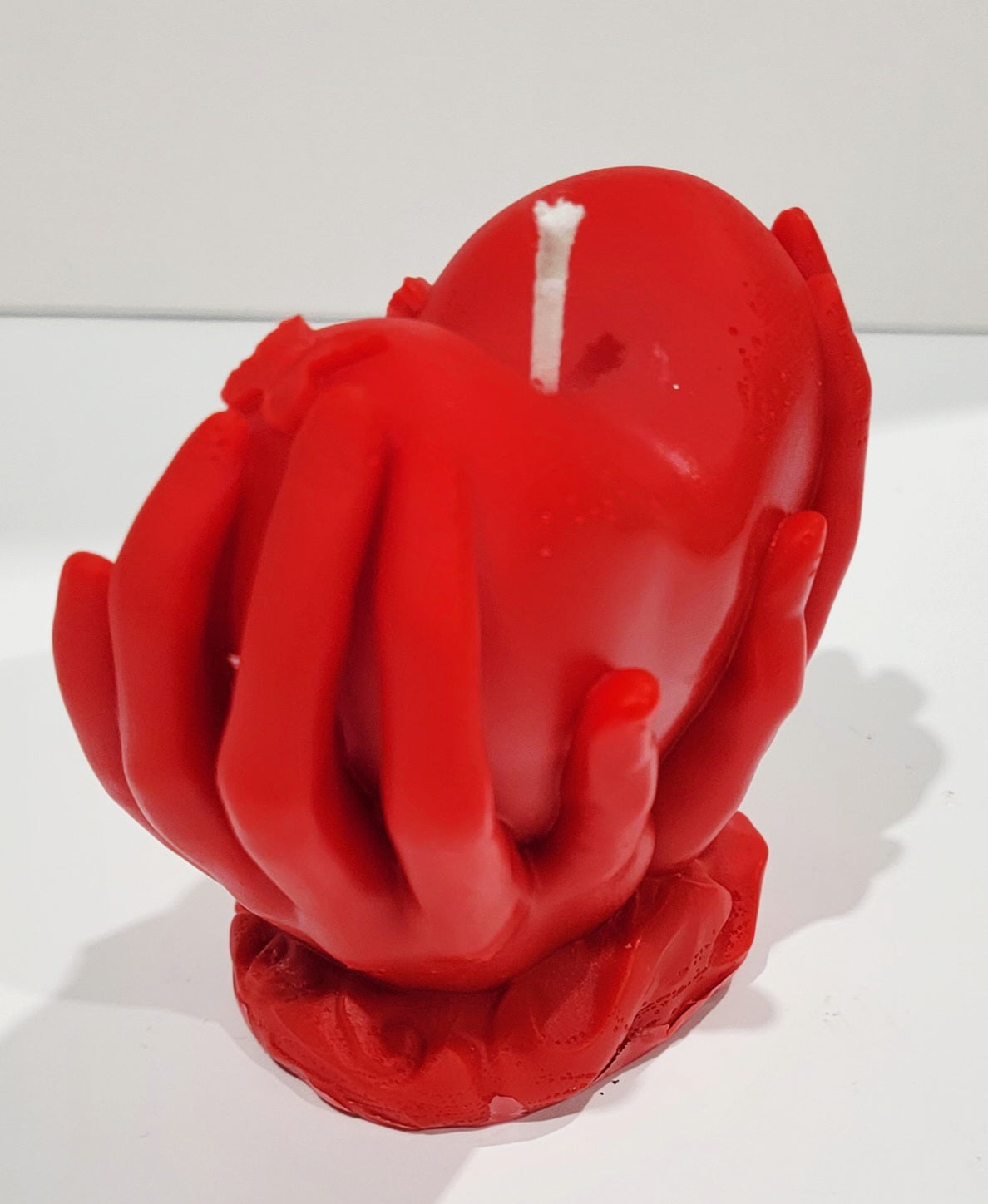 Hands Holding Heart Scented Candle