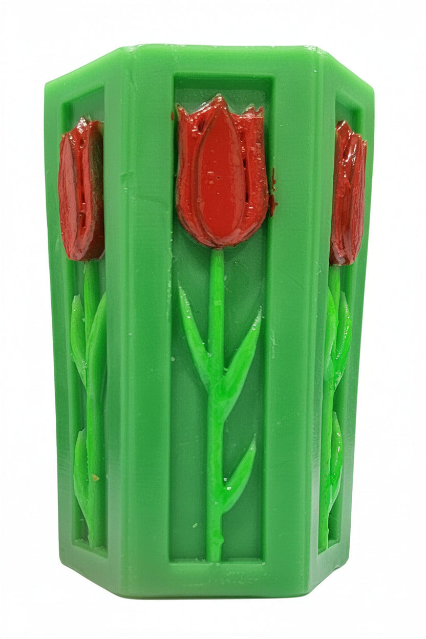 Octagon Shaped Pillar Tulip Candle