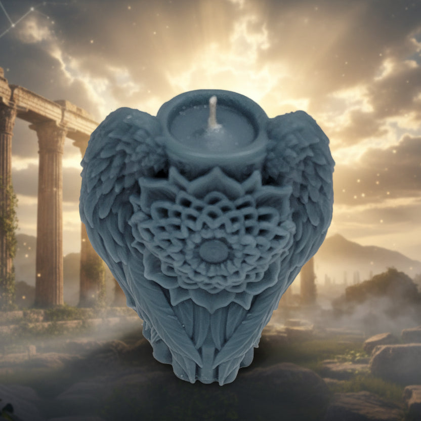 Angel Wing Decorative Pillar Candle