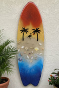 Beach Scene Surfboard Wall Hanging