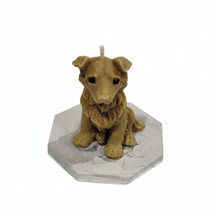 Cute Collie Sculptural Candle