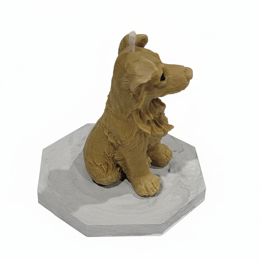 Cute Collie Sculptural Candle