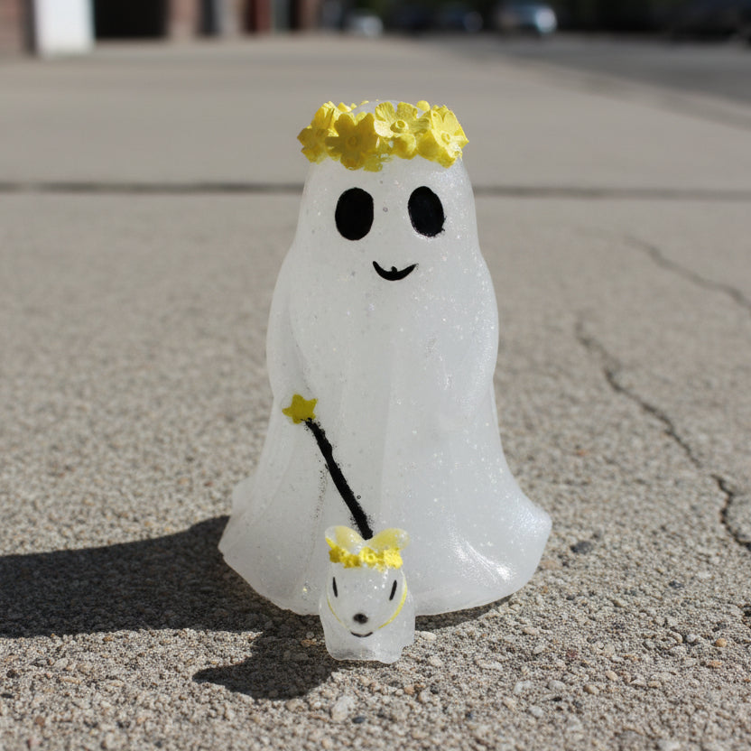 Glow in the Dark Ghost Girl and Dog