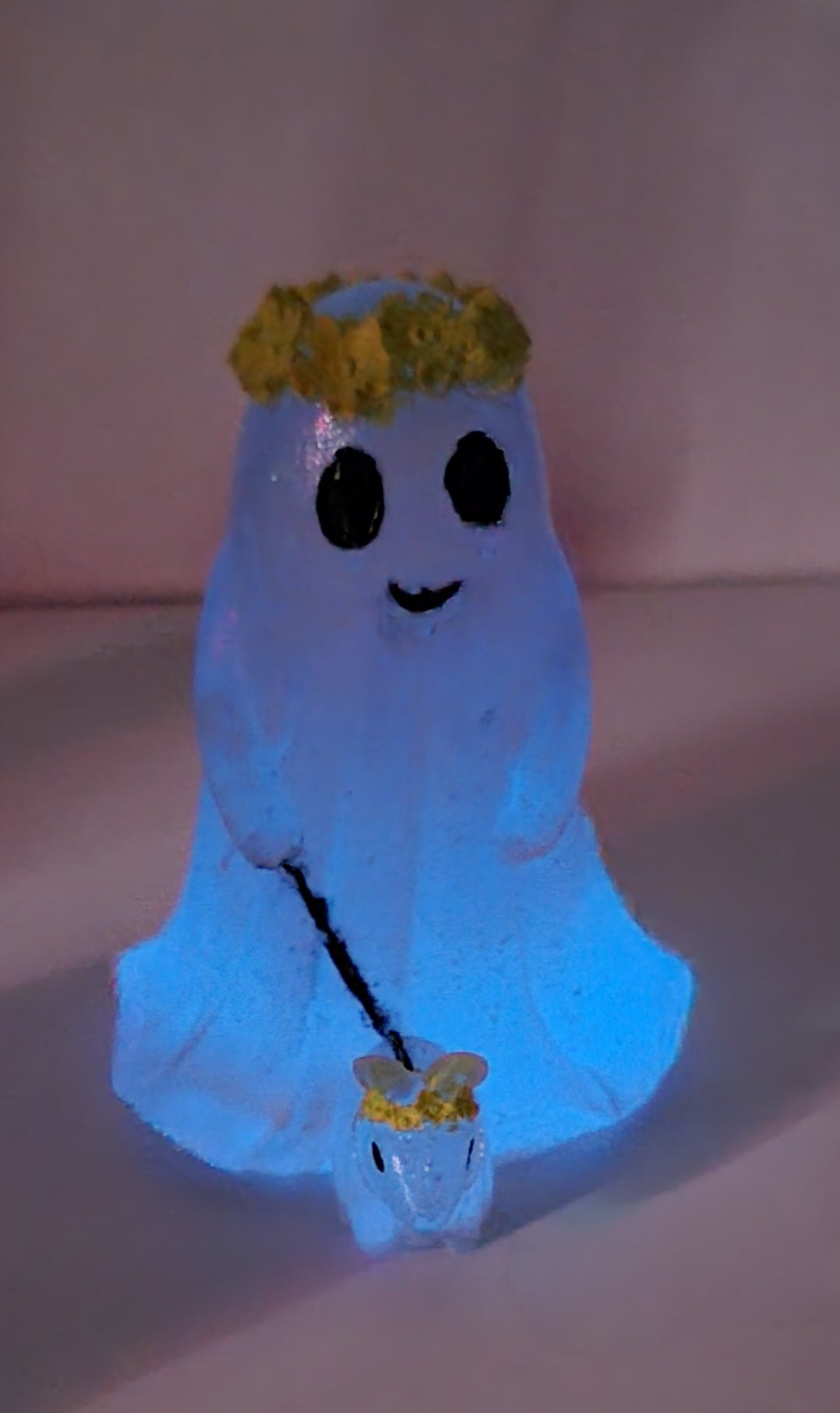 Ghost Girl with Dog Glow in The Dark Figurine