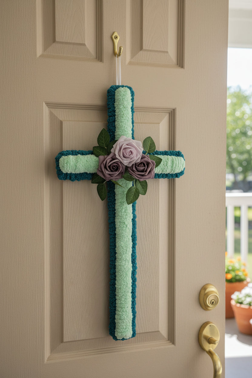 Green Easter Cross