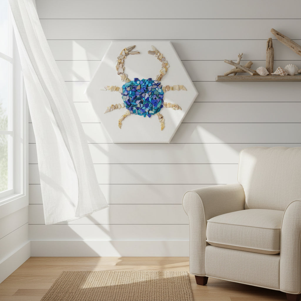 Coastal Crab Artwork – Beach‑Inspired Wall Piece