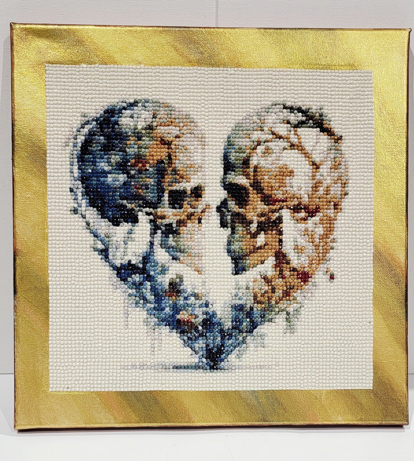 Gothic Skulls Heart Diamond Art