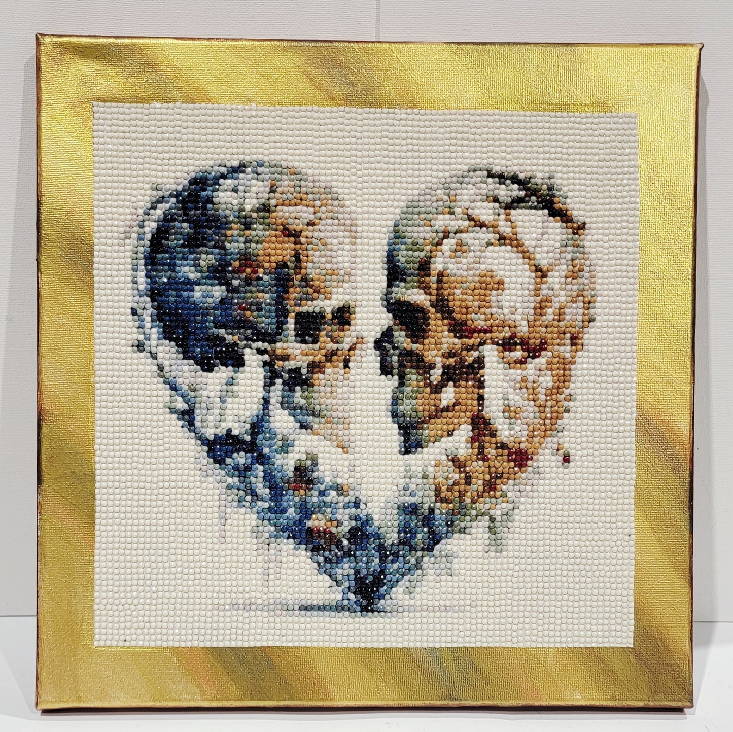 Gothic Skulls Heart Diamond Art