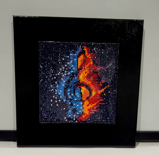 Finished Musical Diamond Painting Artwork