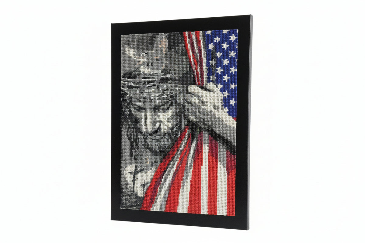 Christ With American Flag
