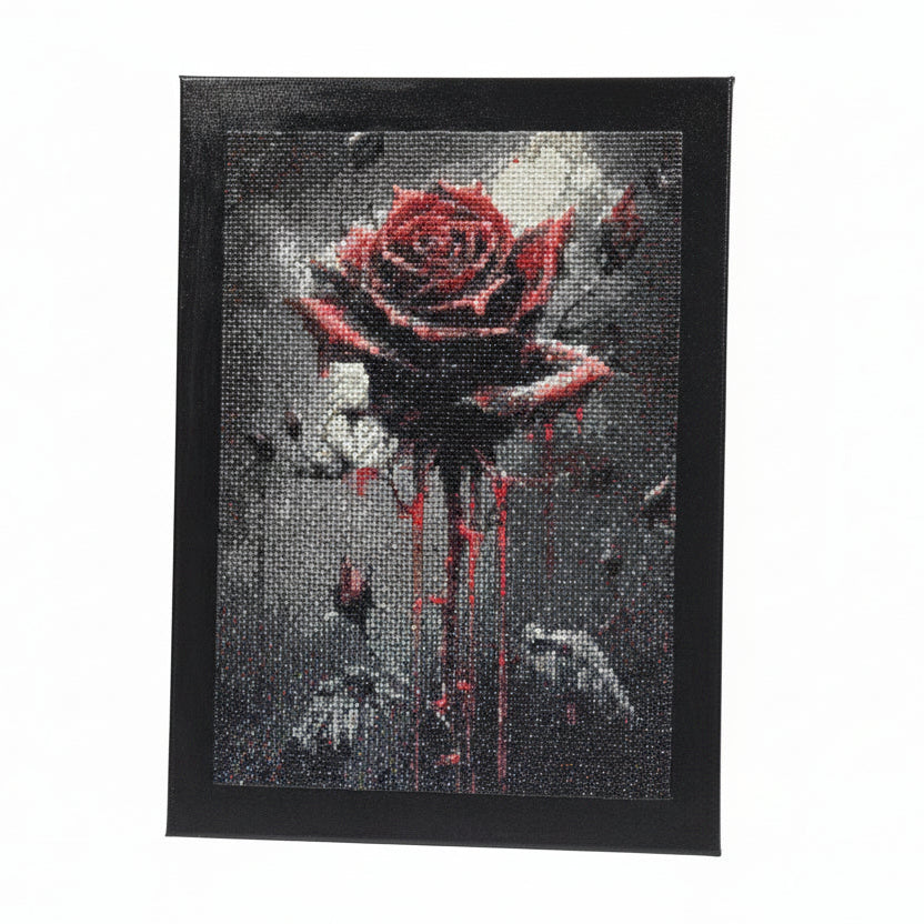 Black Rose Silhouette Art