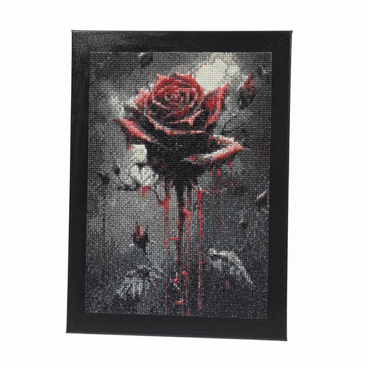Black Rose Silhouette Art