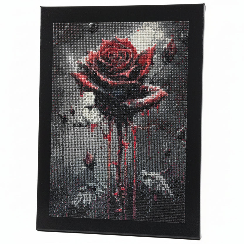 Black Rose Silhouette Art