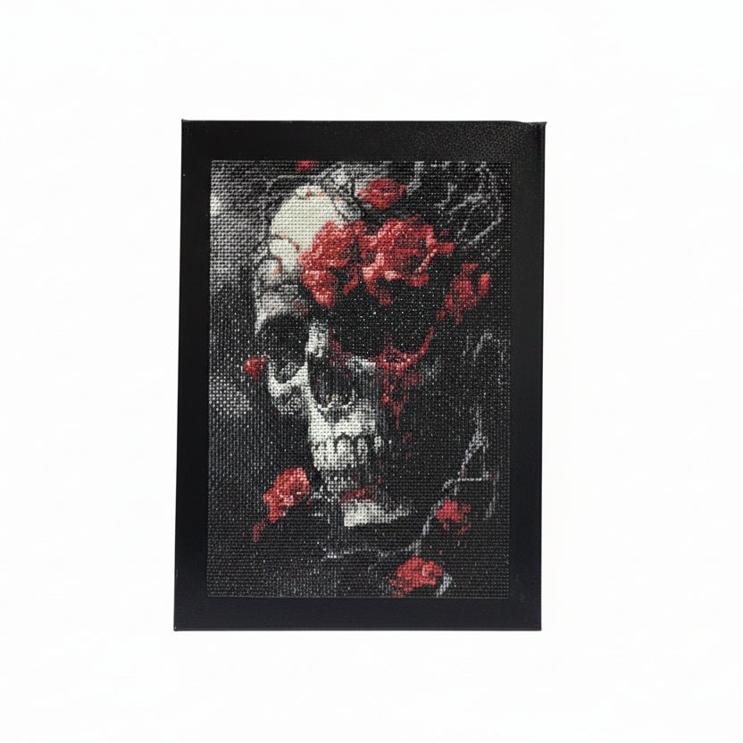 Edgy Skull & Roses Diamond Art