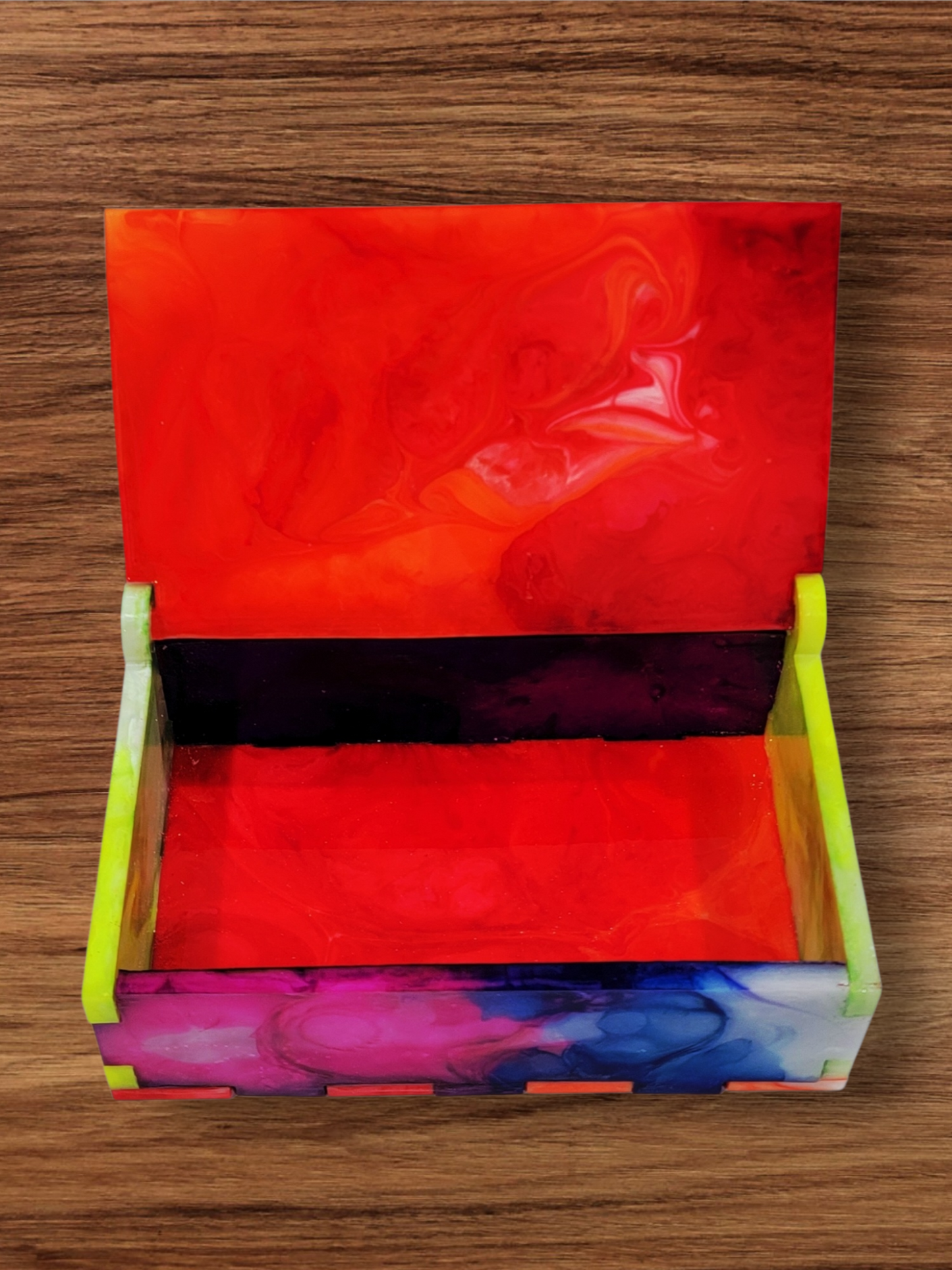 Handcrafted Rainbow Resin Box