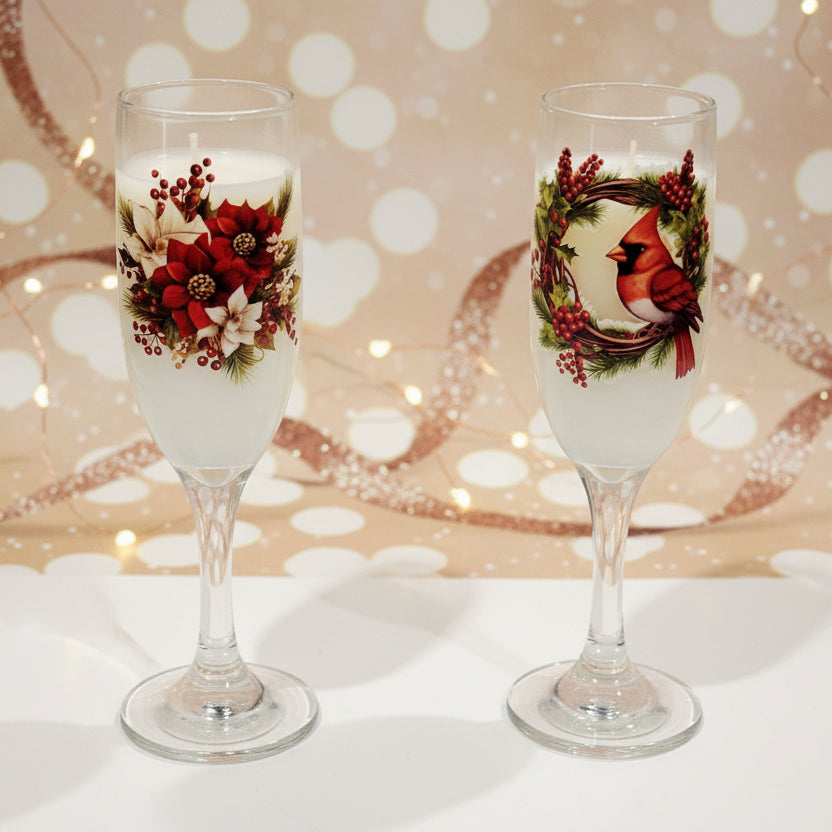 Champagne Scented Candle Set – 4 oz Each